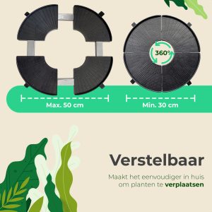 Sunny Tree Pflanzenroller - Tragkraft bis 300 KG - 360 Grad drehbare Räder - Ø 30-50 Zentimeter