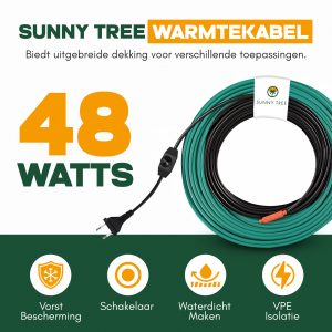 Heizkabel gegen Frost - Wärmeschlauch - 8 Meter Länge