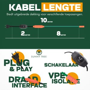 Heizkabel gegen Frost - Wärmeschlauch - 8 Meter Länge